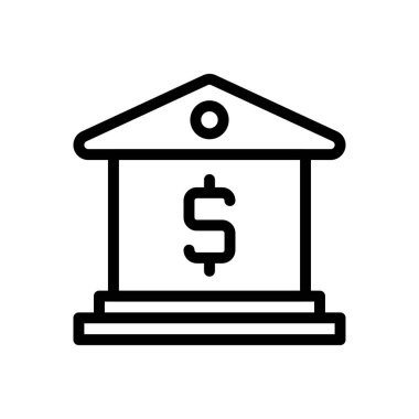 para vektörü ince çizgi simgesi