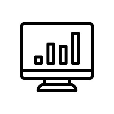 grafik vektörü ince çizgi simgesi