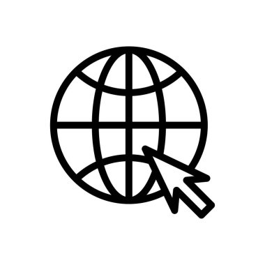 çevrimiçi vektör ince çizgi simgesi