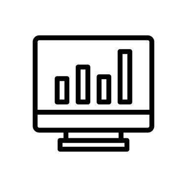 grafik vektörü ince çizgi simgesi