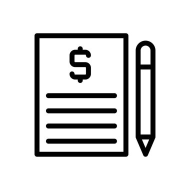 belge vektörü ince çizgi simgesi