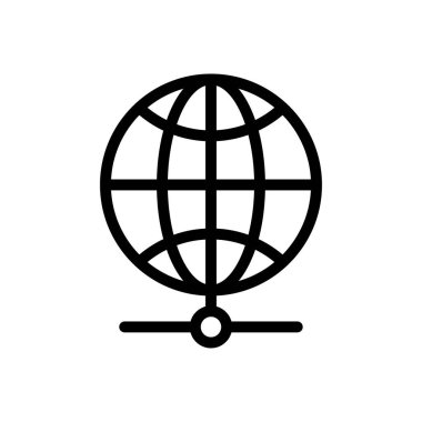 bağlantı vektörü ince çizgi simgesi