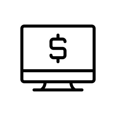 çevrimiçi vektör ince çizgi simgesi