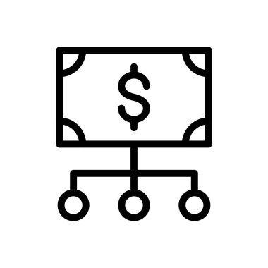 para vektörü ince çizgi simgesi