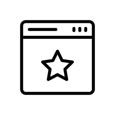 tarayıcı vektörü ince çizgi simgesi