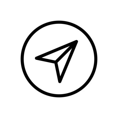 yön vektör ince çizgi simgesi