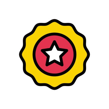 Madalya vektör çizgisi renk simgesi