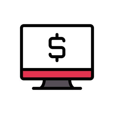 çevrimiçi vektör çizgisi rengi simgesi