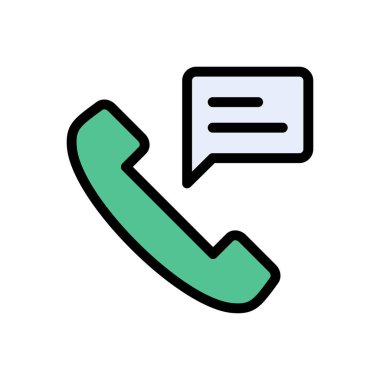 telefon vektör çizgisi renk simgesi