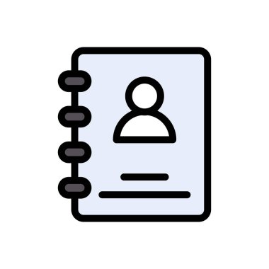 Kişi kitabı vektör çizgisi renk simgesi