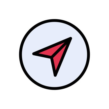 yön vektör çizgisi renk simgesi