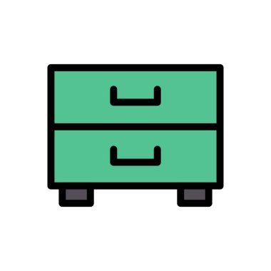 kabine vektör çizgisi renk simgesi