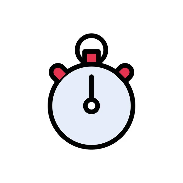 Stopwatch Vector Vlakke Kleur Pictogram — Stockvector