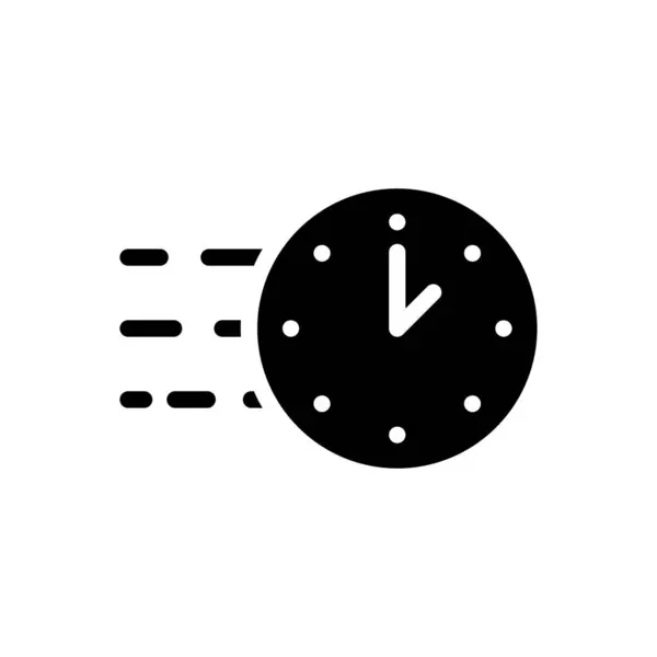 Countdown Vektor Glyphen Flaches Symbol — Stockvektor