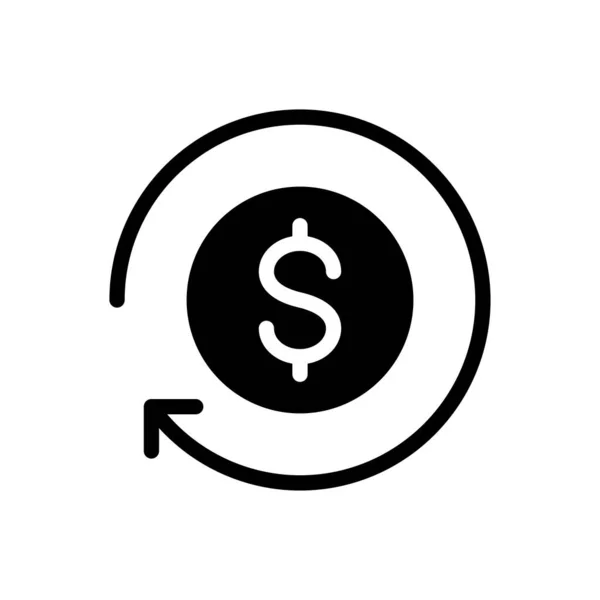 Geld Vector Glyph Platte Pictogram — Stockvector