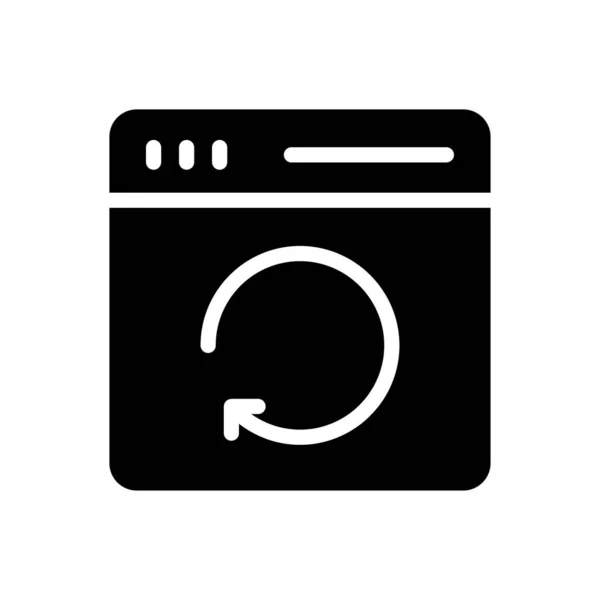 Reload Vector Glyph Flat Icon — Stock Vector