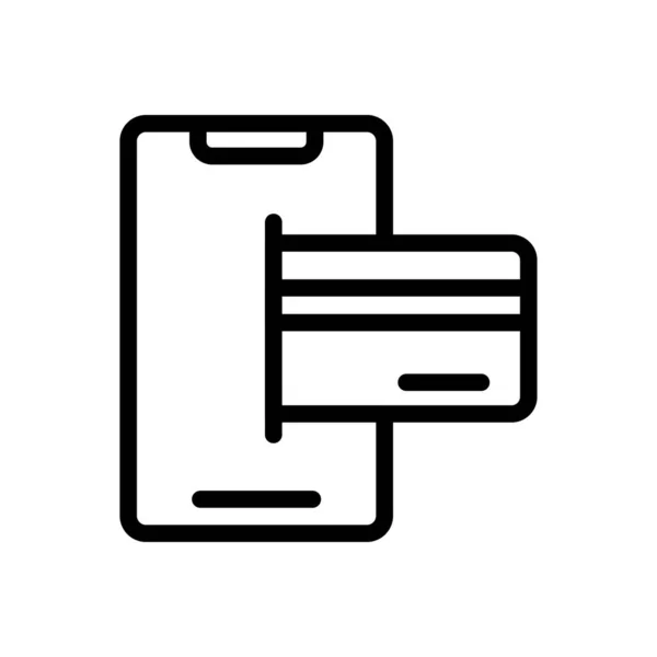 Payer Vecteur Ligne Mince Icône — Image vectorielle