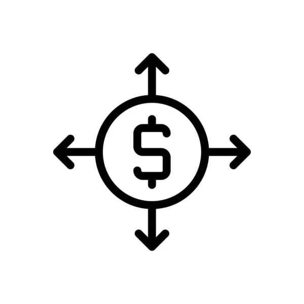 Argent Vecteur Ligne Mince Icône — Image vectorielle