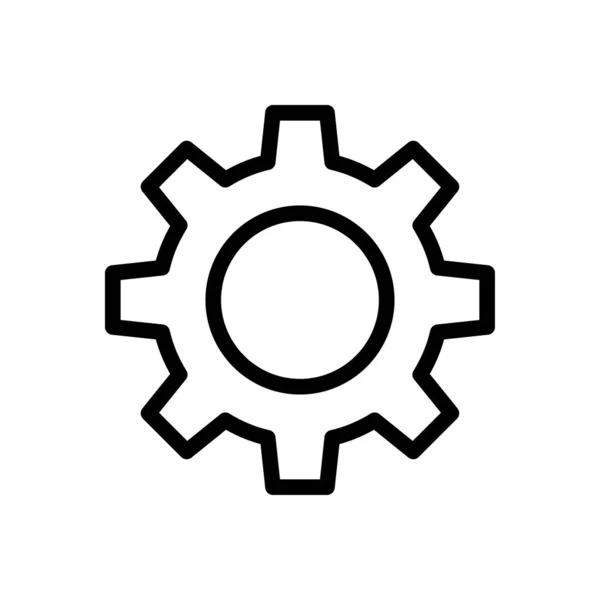 Gear Vector Thin Line Icon — Stock Vector