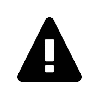 uyarı vektörü glyph düz simgesi