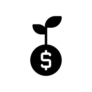 profit vector glyph flat icon