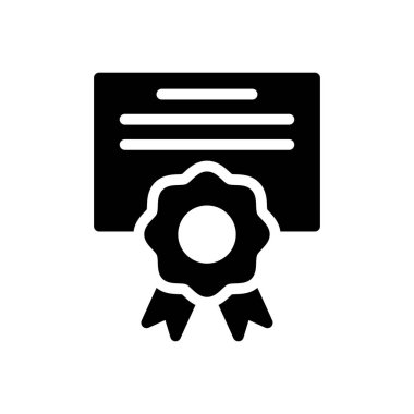 Sertifika vektör düz simgesi