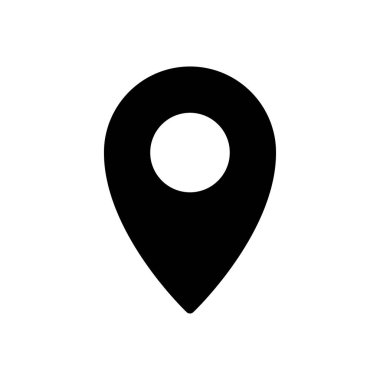 konum vektörü düz simge