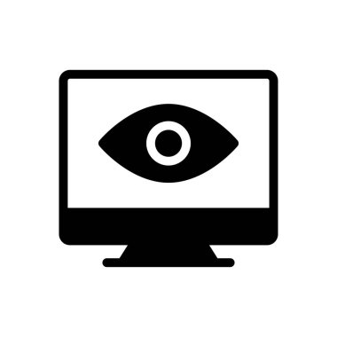 vektör glifinin düz simgesine bak