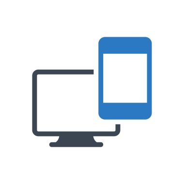 veri aktarım vektörü renk simgesi