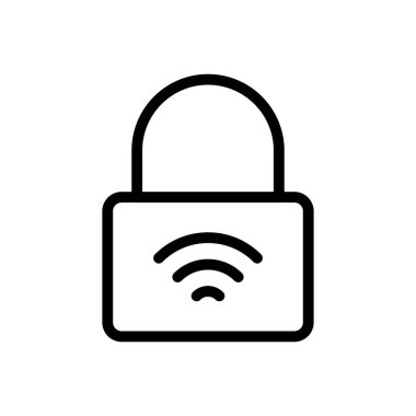 Koruma vektörü ince çizgi simgesi