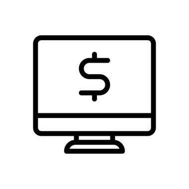 çevrimiçi vektör ince çizgi simgesi