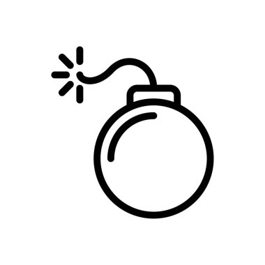 patlama vektörü ince çizgi simgesi