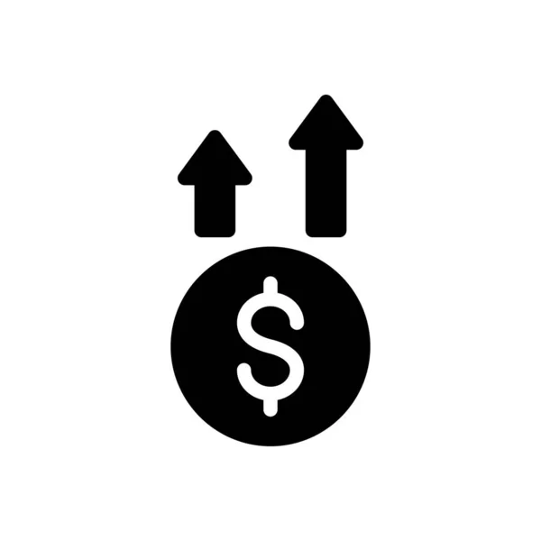 Dollar Vector Hiëroglief Plat Pictogram — Stockvector