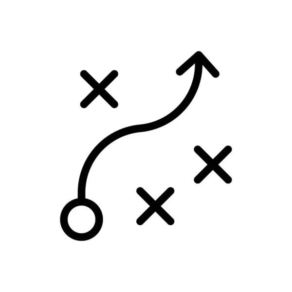 Strategy Vector Glyph Flat Icon — Stock Vector