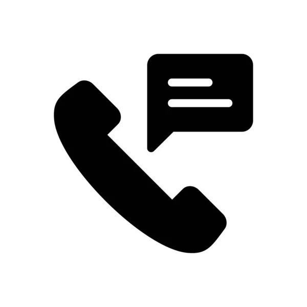 Telefon Vektor Glyphen Flaches Symbol — Stockvektor