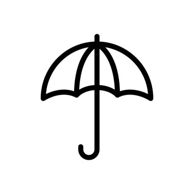 Koruma vektörü ince çizgi simgesi