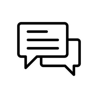 konuşma vektörü ince çizgi simgesi