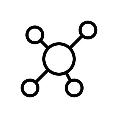 bağlantı vektörü ince çizgi simgesi