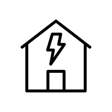 ev vektörü ince çizgi simgesi