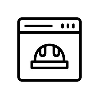 Web sayfası ince çizgi simgesi