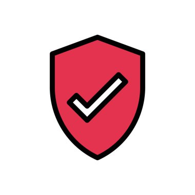 kalkan vektörü düz renk simgesi