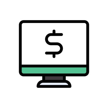 çevrimiçi vektör düz renk simgesi