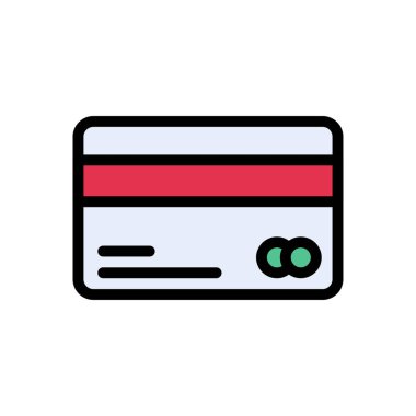 kart vektörü düz renk simgesi