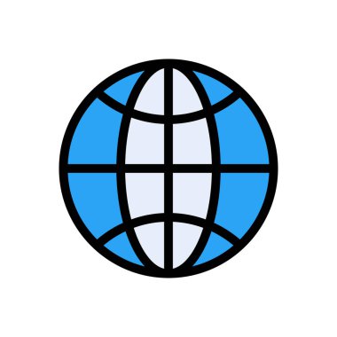 tarayıcı vektörü düz renk simgesi