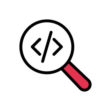 programlama vektörü düz renk simgesi