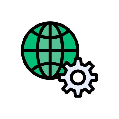 vektör düz renk simgesini ayarla