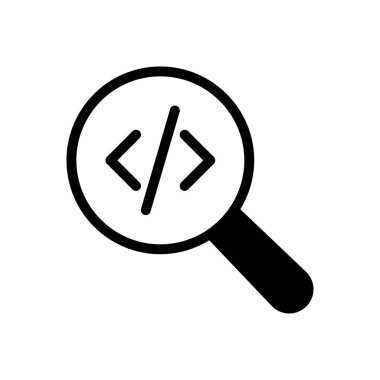 programlama vektörü simgesi düz simgesi