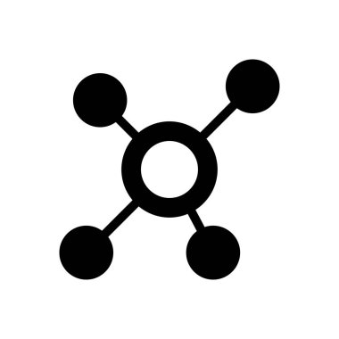 bağlantı vektörü glyph düz simgesi