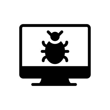 Virüs vektör düz simgesi