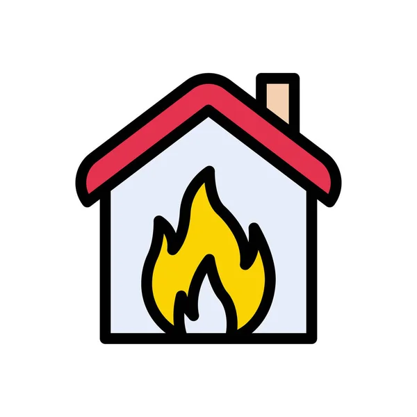 Burn Vector Flat Color Icon — Stock Vector